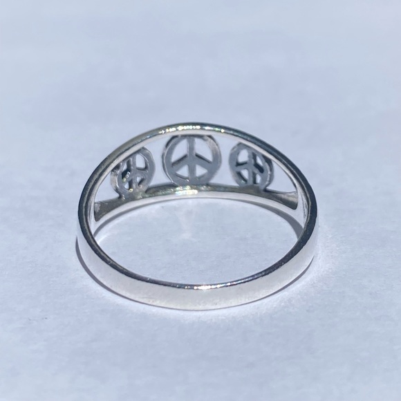 925 sterling silver “peace” ring ☮️ - Picture 9 of 14